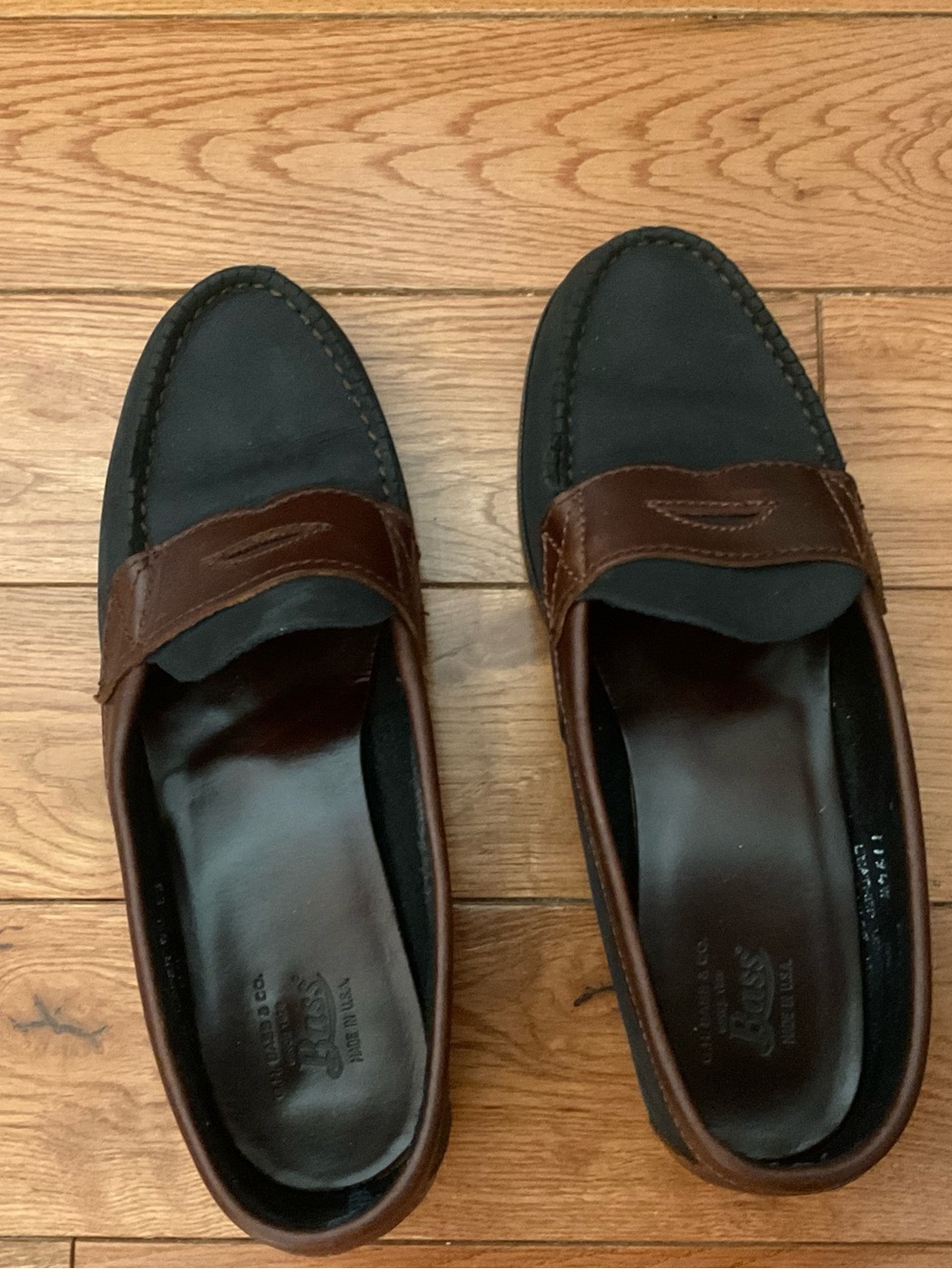 G.H. Bass & Co. Black and Brown Penny Loafers